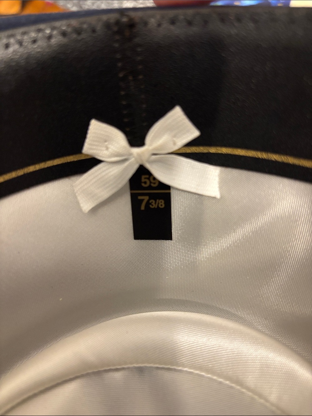 Biltmore Blue Black Wool Fedora with Grosgrain Band - Picture 5 of 8